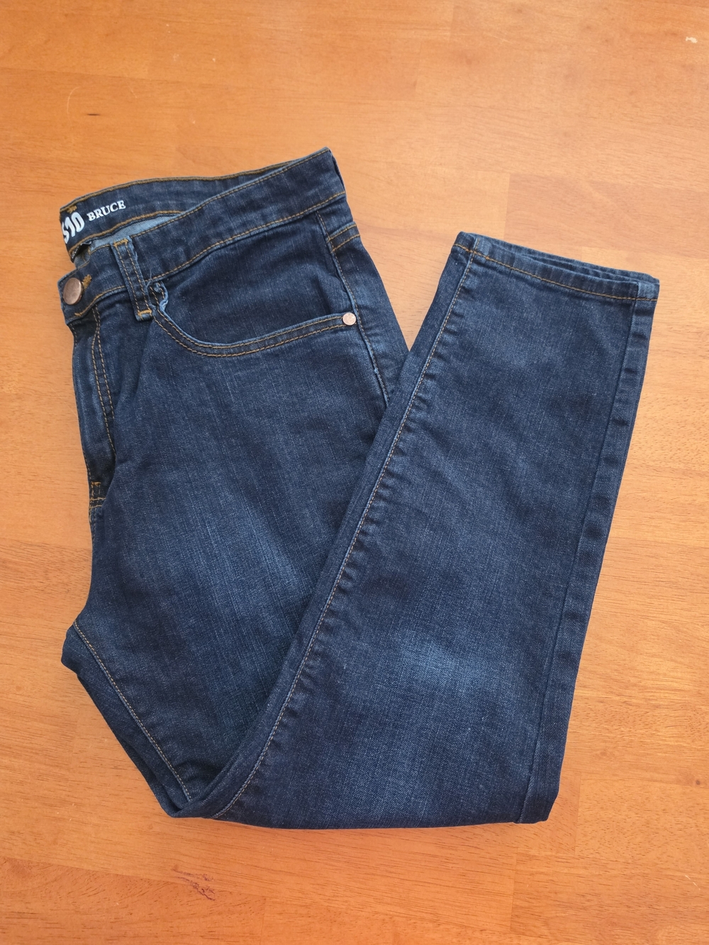 U510 Mens Tapered Dark Rinse Jeans. 34×26